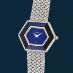 Reference 9523 D 2 | A white gold, onyx and lapis lazuli bracelet watch | Circa 1970
