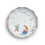 A MEISSEN 'HOB IN THE WELL' LARGE DODECAGONAL DISH CIRCA 1730