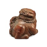A carved bamboo lion-form cup, Qing dynasty, 18th century 清十八世紀 竹雕太獅少獅盃