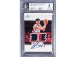 2003-04 UD "Exquisite Collection" Emblems of Endorsement #YM Yao Ming Signed Card (#01/15) – BGS NM-MT 8/BGS 10