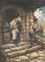 Arthur Rackham | Illustration for Arthur Rackham's Book of Pictures (Puss in Boots)