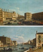 THE MASTER OF THE LANGMATT FOUNDATION VIEWS |  Venice, a view of the Grand Canal with the Rialto Bridge, looking south; and Venice, a view of the Grand Canal from the Campo di San Vio, with the Palazzo Barbarigo on the right and Palazzo Correr on the left, looking east