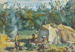 SIR ALFRED JAMES MUNNINGS, P.R.A., R.W.S. | The Gypsy Encampment