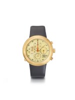 IKEPOD | HEMIPODE A YELLOW GOLD AUTOMATIC DUAL TIME CHRONOGRAPH WRISTWATCH WITH REGISTERS AND DATE CIRCA 1999