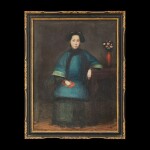 Anonymous, 19th century Portrait of a Chinese Lady | 佚名 十九世紀  中國婦女畫像 布本油畫 木框