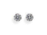 A Pair of 0.61 and 0.60 Carat Round Diamonds, D and E Color, VS2 Clarity