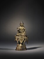 A gilt-bronze seated figure of Buddha Tang dynasty | 唐 鎏金銅釋迦牟尼佛坐像