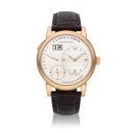 Lange 1 Daymatic, Ref. 320.032 | A pink gold wristwatch with date, day indication and and small seconds | Circa 2018