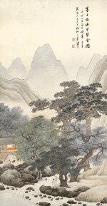 張崟 溪堂琴會 | Zhang Yin, Elegant Gathering by the Creek