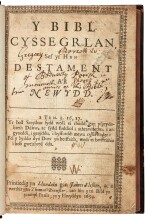 Bible in Welsh, London, 1654, later calf gilt