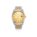 ROLEX | DATEJUST, REFERENCE 16013, A YELLOW GOLD AND STAINLESS STEEL WRISTWATCH WITH DATE AND BRACELET, CIRCA 1983