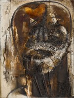 Robert Mallary, 1917 - 1997 | Untitled Painting No.5: Resin and Burlap Face