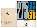 GEORGE HARRISON | Ferrari handbook and Guarantee booklet for Ferrari 275 GTB, dated 1965