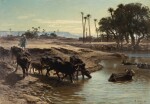 LÉON BELLY | BUFFALOES BATHING IN THE NILE