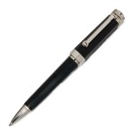 MONTEGRAPPA | A PLATINUM PLATED AND BLACK RESIN BALLPOINT PEN, CIRCA 2000