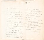 Alphonse de Lamartine | 3 autograph letters and 3 fragments from the working manuscript of a speech, 1844-49