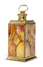 A German Silver-Gilt and Agate Cannister, Circa 1700