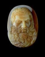  ITALIAN, LATE 18TH CENTURY | CAMEO WITH A GOD OR EMPEROR