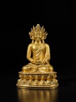 A gilt-bronze figure of Amitabha Buddha,  Ming dynasty, Xuande / Zhengtong period