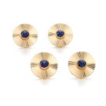 Four sapphire buttons, 1940s