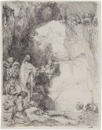 The Raising of Lazarus: small plate (B., Holl. 72; New Holl. 206; H. 198)