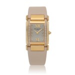 Retailed by the Geneva Salon:  Twenty~4, Ref. 4920R  Pink gold and diamond-set wristwatch with two additional satin straps  Circa 2014