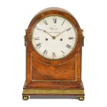 A brass-mounted mahogany mantel clock, Barrauds No.884, London, circa 1825
