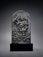 A Black Stone Stele of Bhairava, India, Pala Period, 11th/12th Century 