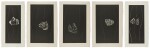 Soot-Black Stone, #1 and #3-6: Five Prints