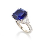 Sapphire and diamond ring  (Anello con zaffiro e diamanti)