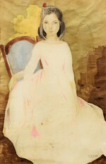 Alix Aymé (1894-1989), Seated young lady | 雅麗克絲·艾美 (1894-1989)  少女坐像