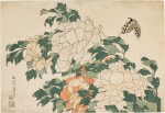 Katsushika Hokusai (1760-1849) | Peony and Butterfly | Edo period, 19th century