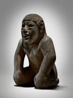 Olmec Stone Figure of a Kneeling Man, Middle Preclassic, circa 900-600 BC
