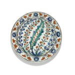 An Iznik polychrome pottery dish, Turkey, Ottoman, 17th century