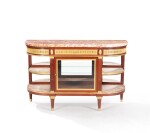 A Louis XVI style gilt-bronze mounted and mahogany console desserte 