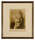 [Einstein, Albert] — Aaron Tycko. Black And White Photographic Portrait, Inscribed By Einstein On The Mat Board, 1934