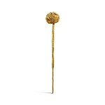 A rare gold openwork 'lotus' hairpin, Song dynasty | 宋 金鏤空蓮花釵