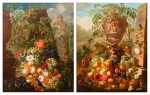 Still life with fruits and a sculpture of Pan; Still life with fruits and a covered vase | Nature morte aux fruits et à la sculpture de Pan ; Nature morte aux fruits et au vase couvert