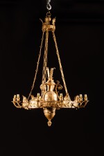 An Empire gilt-bronze ten-light chandelier attributed to Pierre-Philippe Thomire, circa 1810 | Lustre à dix lumières en bronze doré d'époque Empire attribué à Pierre-Philippe Thomire, vers 1810
