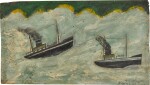 Two Steamers in Rough Sea