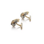 Pair of gold and enamel cufflinks