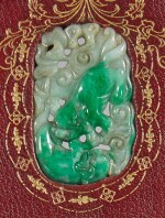 A jadeite 'mythical beast' plaque, Late Qing dynasty