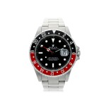 ROLEX | REFERENCE 16710 GMT-MASTER II 'COKE'  A STAINLESS STEEL AUTOMATIC DUAL TIME WRISTWATCH WITH DATE AND BRACELET, CIRCA 1997