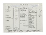 FLOWN Apollo 11 Flight Plan Sheet — A Critical Portion of the Ascent and Rendezvous Sequences