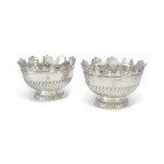 A PAIR OF GEORGE V SILVER MONTEITH BOWLS, ALFRED JAMES PAIRPONT, FRANCIS WILLIAM PAIRPONT, AND ARTHUR WILLIAM PAIRPONT, LONDON, 1913