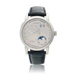 Reference 109.025 Lange 1 Moonphase, A platinum wristwatch with date, power reserve and moon phases, Circa 2003