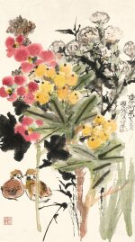 程十髮 重午即景 │Cheng Shifa, Blooming Flowers and Birds