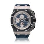 Audemar Piguet Royal Oak Offshore, A stainless steel automatic chronograph wristwatch with date and bracelet, Circa 2010