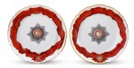 Two Porcelain Plates from the Service for the Imperial Order of St. Alexander Nevsky, Gardner Porcelain Factory, Verbilki, 1778-1780