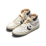 Alvin Robertson Worn Olympic Dual Signed Converse Startech | Size 13.5